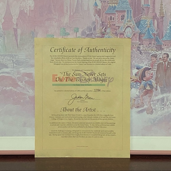 The Sun Never Sets On The Disney Magic lithograph - Picture 5 of 7